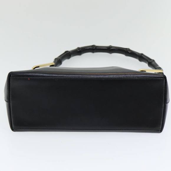 GUCCI Bamboo Hand Bag Leather Black 001 3008 000926 Auth 83723 - Picture 5 of 16